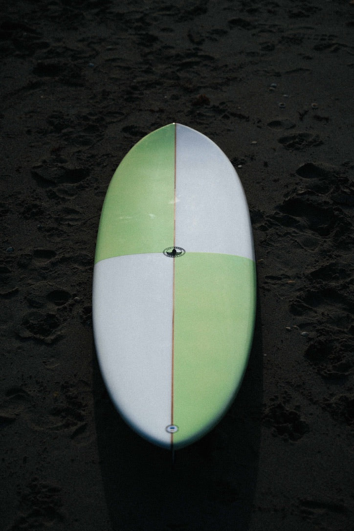 Dumplin Mid Length Surfboard – Checkered Sea Glass