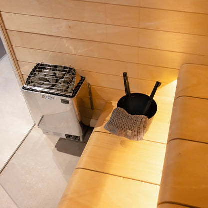 Harvia KIP60B Stainless Steel 6KW Sauna Heater with built-in control - Finnish Sauna Builders